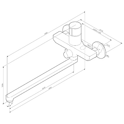 Смеситель универсальный Am.Pm X-Joy F85A90500 TouchReel, хром