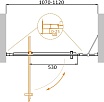 Душевая дверь Cezares MOLVENO-BA-11-80+30-C-Cr-IV 110x195 прозрачная