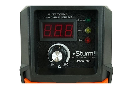 Сварочный инвертор Sturm 200А, ПВ 60%, 170-250В, HotStart/AntiStick/ArcForce AW97I200