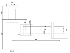 Сифон для раковины Timo 958/03L черный