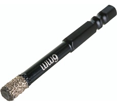 Коронка алмазная по керамограниту 6 мм PROFI 1/4 Skrab 31106