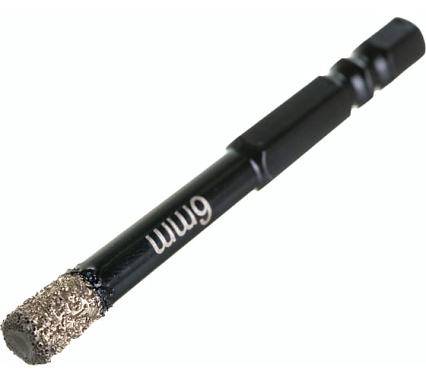 Коронка алмазная по керамограниту 6 мм PROFI 1/4 Skrab 31106