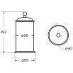 Контейнер для ватных дисков Cezares APHRODITE-PC-01-Sw хром, Swarovski