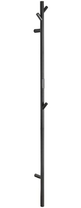 Полотенцесушитель электрический Bemeta 704151000 46W 124x1720 стойка, черный матовый