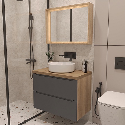 Мебель для ванной ЗОВ Дион 60 см со столешницей