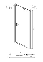 Душевой уголок Ambassador Elysium 90x100 111021103KX-100KX прозрачный, хром