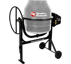 Бетоносмеситель Quattro Elementi Terra 200 1000 Вт, 200 л, 23 об/м, замес 119 л, чугунный венец 917-995