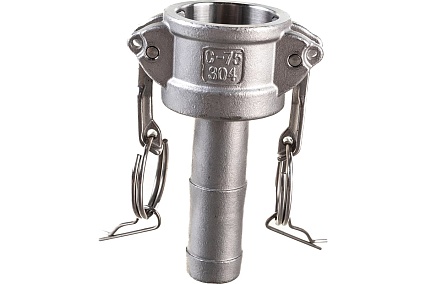 Камлок тип С (розетка с хвостовиком; 20 мм-3/4"; нержавеющая сталь) TITAN LOCK TL75CSS
