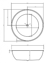 Акриловая ванна Abber AB9279MB 150x150 черный матовый