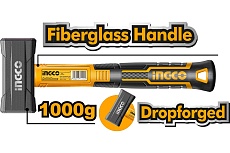 Кувалда Ingco с фибергласовой рукояткой, 1кг HSTH81802