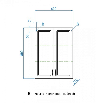 Шкаф подвесной Style Line Олеандр-2 60 см