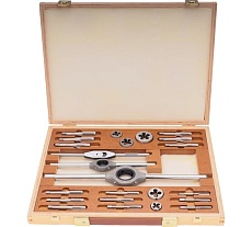 Набор метчиков и плашек Bucovice Tools UNC 1/4-1/2, HSS, 25пр 345100