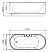 Акриловая ванна Black&White NL BT-NL601 FTSH 175x75 белый