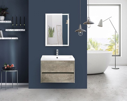 Мебель для ванной Art&Max Family 58 см подвесная, Cemento Veneto