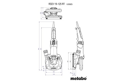 Шлифователь по бетону Metabo RSEV 19-125 RT 603825700