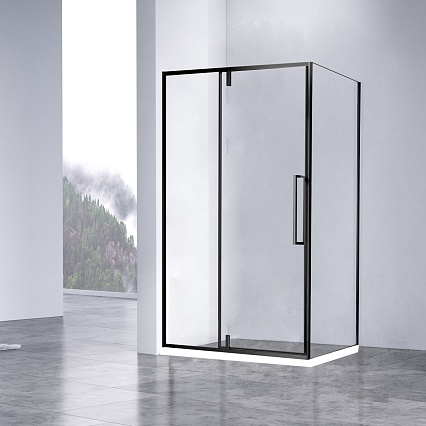Душевой уголок Vincea Slim-N VSR-4SNP9012CLB 120x90 черный, прозрачный