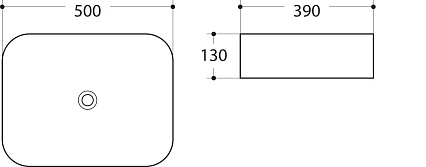 Раковина Art&Max AM-78109-MB 50 см черный