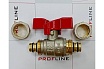 Кран шаровой для м/п труб PROFLINE цанга-цанга 16x16 УТ-00036233