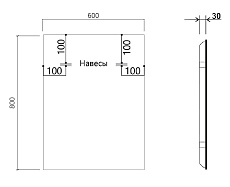 Зеркало Vincea VLM-3VN600-2 60x80 см, сенсорный выключатель и диммер, антипар