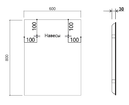 Зеркало Vincea VLM-3VN600-2 60x80 см, сенсорный выключатель и диммер, антипар