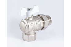 Шаровой кран PROFACTOR PF STANDARD угловой с полусгоном, в/н, ручка бабочка, 1 дюйм PF UBV 326A
