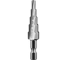 Ступенчатое сверло по металлу Зубр Профессионал 4-12 мм, 5 ступеней, сталь Р6М5 29670-4-12-5_z01