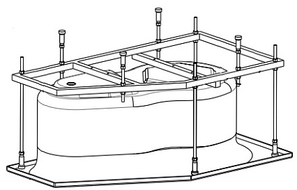 Каркас для ванн Riho YUKON 160x90