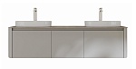 Тумба с раковиной Black&White Universe U915.1600-2 Double 160 см, светло-серый, две раковины