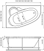 Акриловая ванна Relisan Ariadna 145x95 L/R