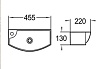 Раковина WeltWasser WW AISBACH 7946 GL-WT L 45 см, левая 10000008694 белый глянец