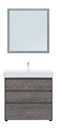 Тумба с раковиной Aquanet Nova Lite 85 см, 3 ящика дуб рошелье