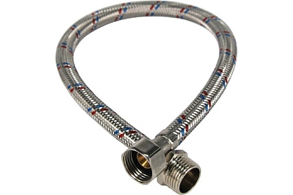 Подводка гибкая для воды ELKA с оплеткой из нержавеющей стали 1/2" х 150 см в/н ИС.100929
