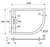 Панель для поддона Cezares TRAY-AS-RH-120/90-100-SCR-L 120x90 L