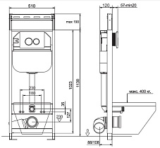 Инсталляция для унитаза Aquatek Slim 113x51 INS-0000009