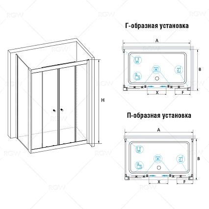 Душевой уголок RGW Classic CL-43 100x120 прозрачное