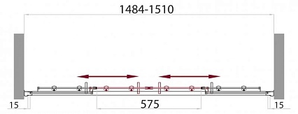 Шторка для ванны BelBagno UNO-VF-2-150/145-M-Cr 150x145 матовая