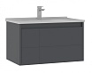 Мебель для ванной Orka Likya 80 см, антрацит матовый