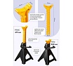 Домкрат Forsage подкатной 2т. h min 130мм, h max 330мм. с комплектом аксессуаров F-TH12074(6308)