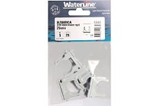 Клипса для крепления труб WaterLine 25 мм серый 5 шт 005750