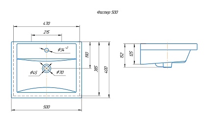 Мебель для ванной Vigo Geometry 50 см (под раковину Фостер) белый