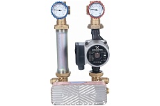 Насосная группа STOUT с 18 пластинами, с насосом, в теплоиз. Grundfos UPSO25-65 SDG-0038-182502 RG008U9S98RSO8