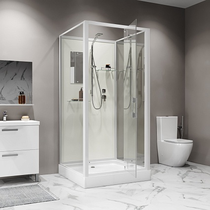 Душевая кабина Niagara Standart ST100/15Q/BK 100x100 стекло прозрачное, без крыши, без г/м
