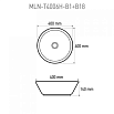 Раковина Melana MLN-T4006H-B1+B18 40 см, сине-черный