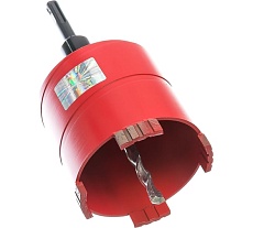 Коронка алмазная с переходником М16-SDS+ (82х70 мм) по бетону Diam 311103