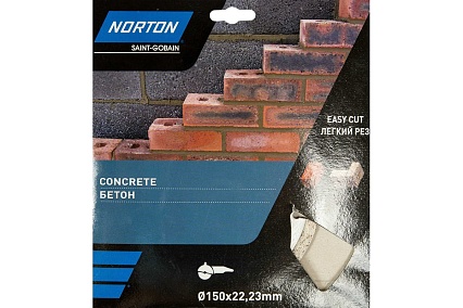 Алмазный диск с сегментированной кромкой 150x22.2, бетон NORTON 70184603373