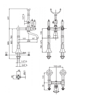 Напольный смеситель Cezares First FIRST-VDP-03/24-Bi золото, белый