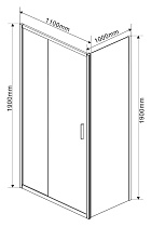 Душевой уголок Vincea Garda VSR-1G1 110x100 хром, прозрачный