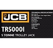 Домкрат подкатной гидравлический JCB 5т -TR50001(58125) JCB-TR50001(58125)