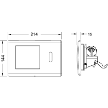 Кнопка смыва TECE Planus 9240362 с ИК-датчиком (питание от сети), металл, белый