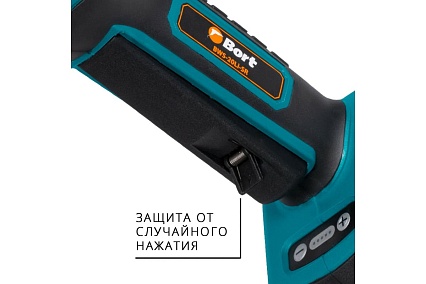 Аккумуляторная шлифовальная угловая машина Bort BWS-20Li-SR 93412215
